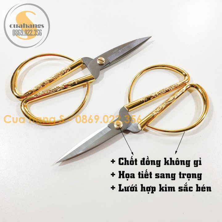 Kéo hợp kim rồng vàng cao cấp siêu bền