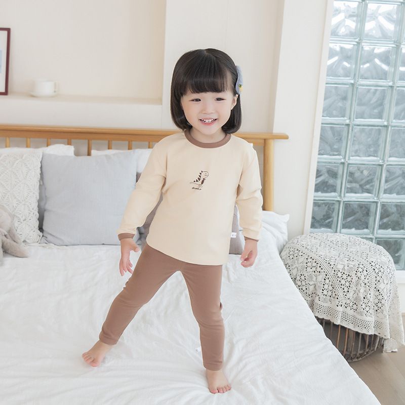 [Hàng Mới Về] Bộ Đồ Ngủ Cotton Màu Kẹo Ngọt Thoáng Khí Thoải Mái Thời Trang Thu Đông Cho Bé Gái