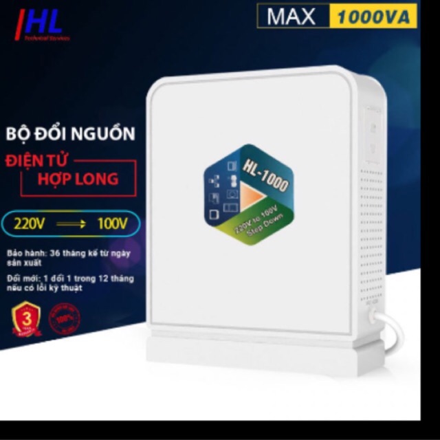 Biến áp cách ly dây đồng Hợp long 1000va