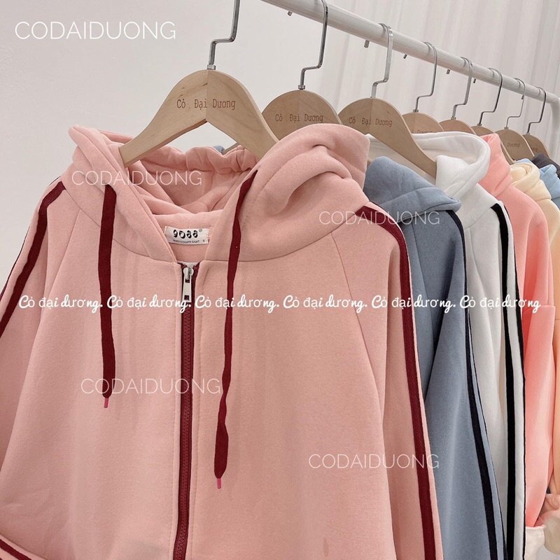 áo khoác nỉ trơn tay vạch kéo khoá 9088 | BigBuy360 - bigbuy360.vn