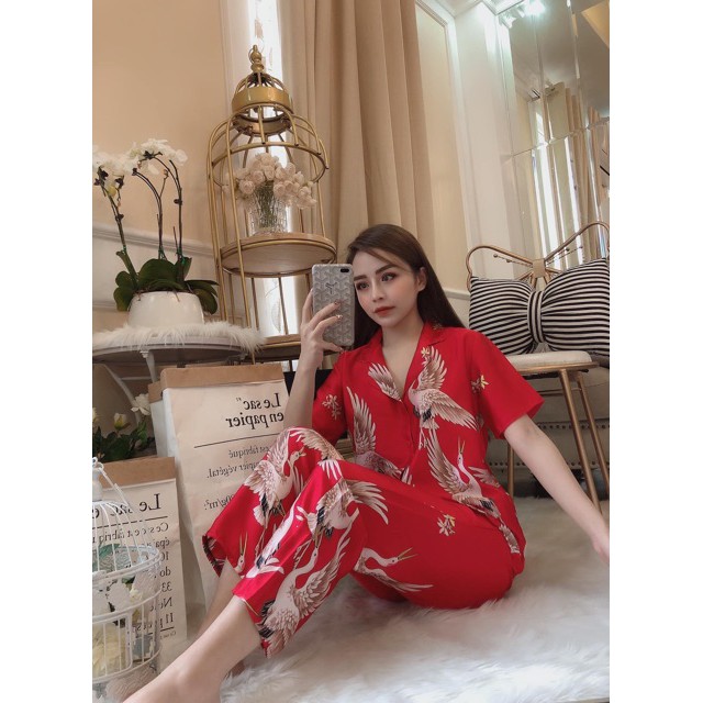 [Free Ship] Bộ Đồ ngủ lụa pijama cao cấp