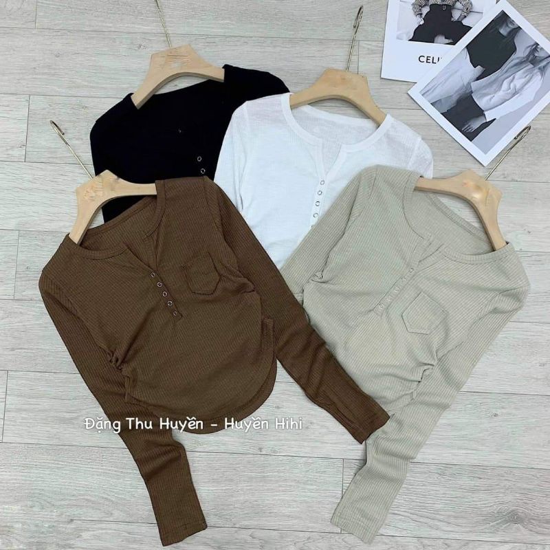 Áo thun vạt bầu túi ngực hàng QCL1