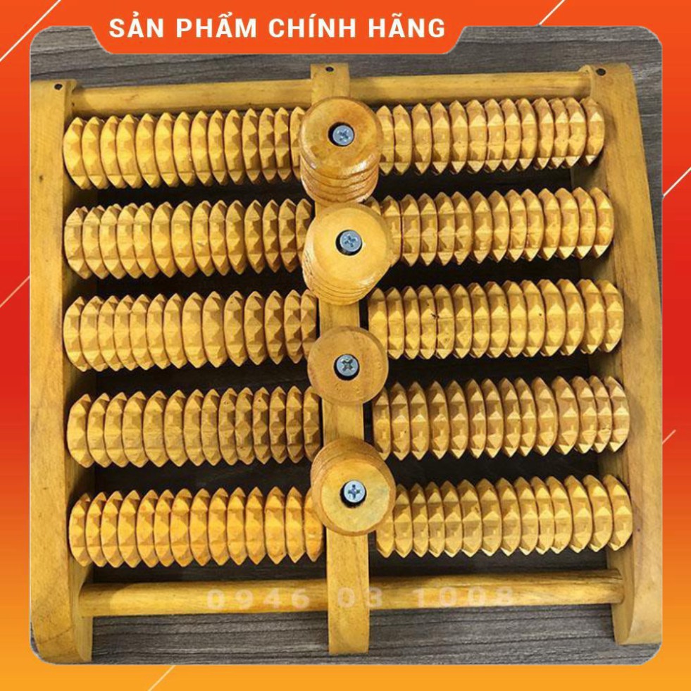 Bàn lăn chân gỗ 🌸FREESHIP🌸 Bàn mát xa chân bằng gỗ 5 hàng cao cấp