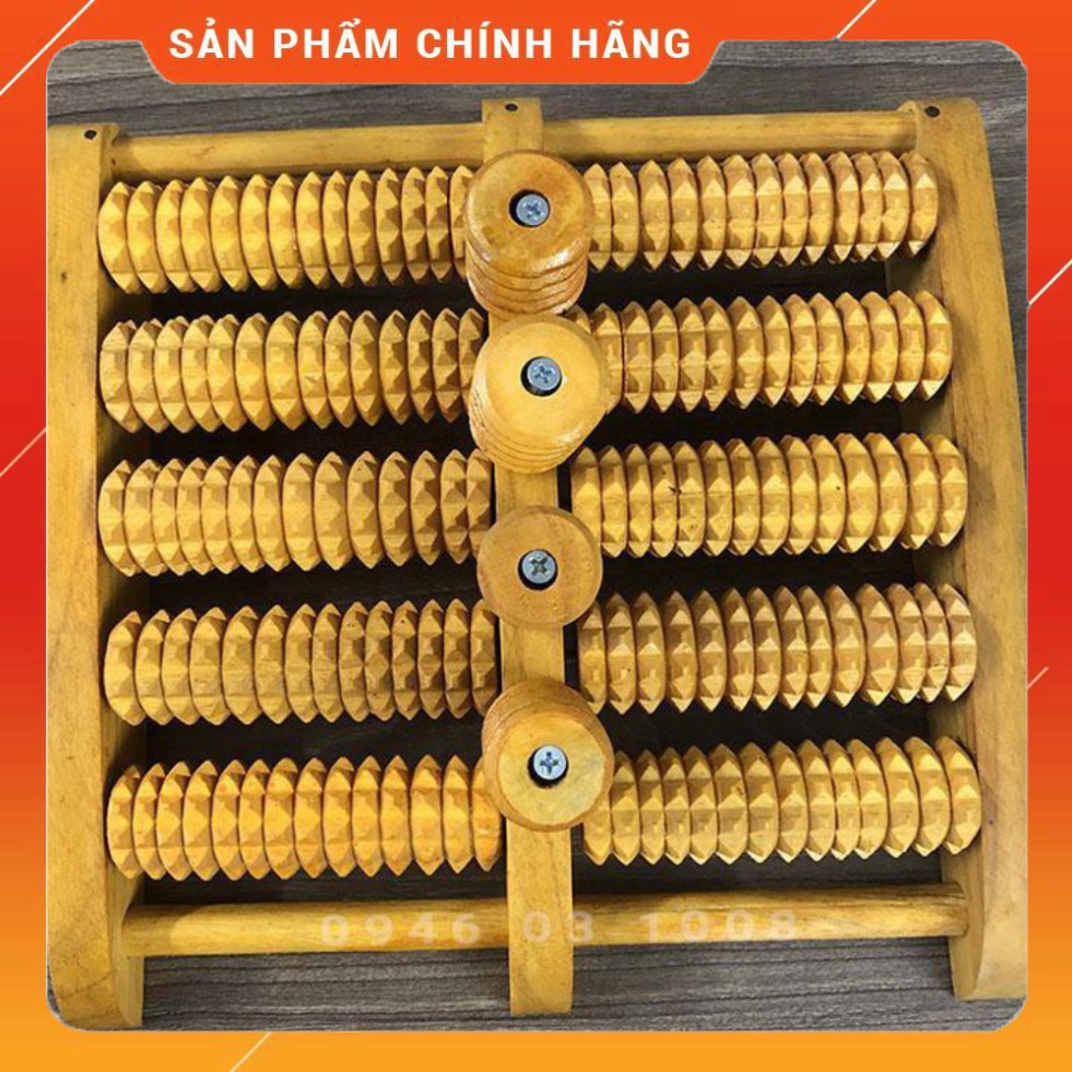 Bàn lăn chân gỗ 🌸FREESHIP🌸 Bàn mát xa chân bằng gỗ 5 hàng cao cấp (M1)