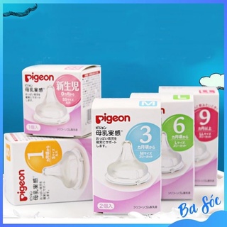 Hộp 2 núm ty Pigeon nội địa Nhật cổ rộng chính hãng.