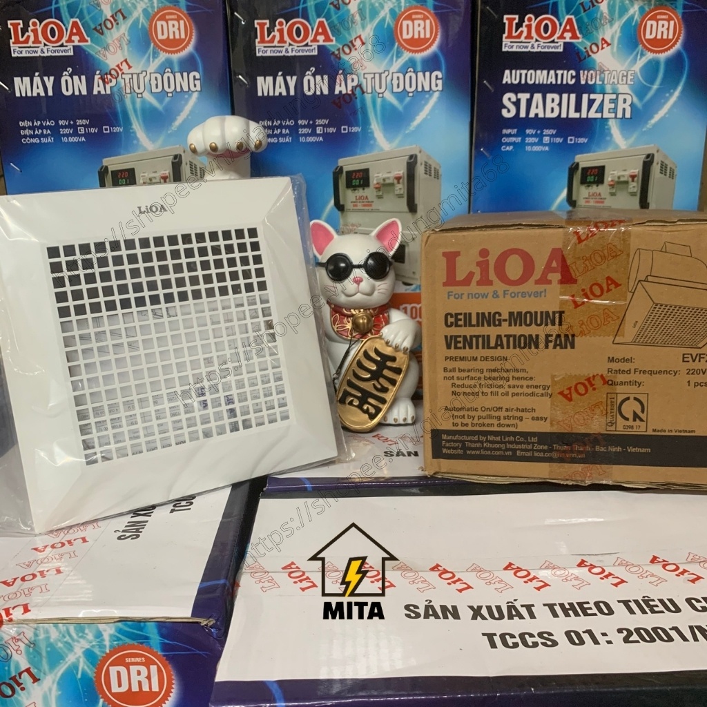 Quạt thông gió âm trần hút ngang LiOA EVF24CU7 - MITA