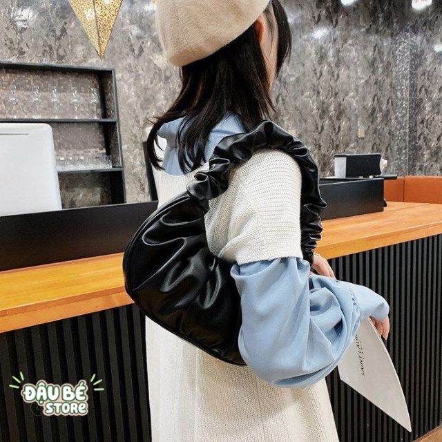 Túi Đeo Vai Nữ Màu Trơn Da Mềm Thời Trang Hàn Quốc - Túi Kẹp Nách Quai Nhúm Da PU Hottrend - Daube - PK004