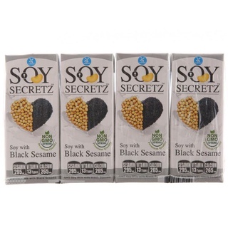 Lốc 4 Sữa Đậu Nành Soy Secretz Mè Đen Hộp Giấy 180Ml