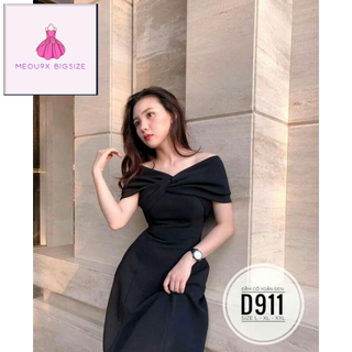 ĐẦM DỰ TIỆC TRỄ VAI MÀU ĐEN BIG SIZE SANG CHẢNH