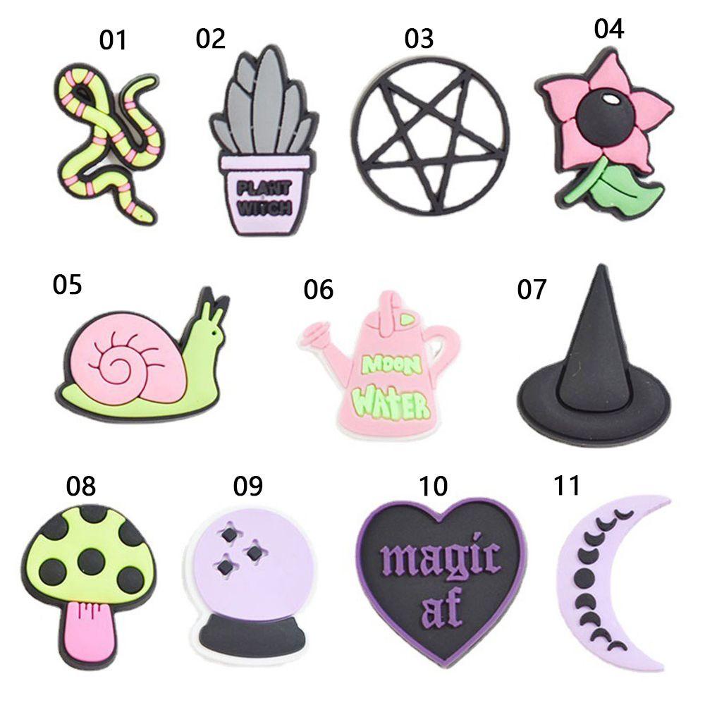 .1 Phụ Kiện Trang Trí Giày Họa Tiết Phù Thủy Hoạt Hình Dễ Thương