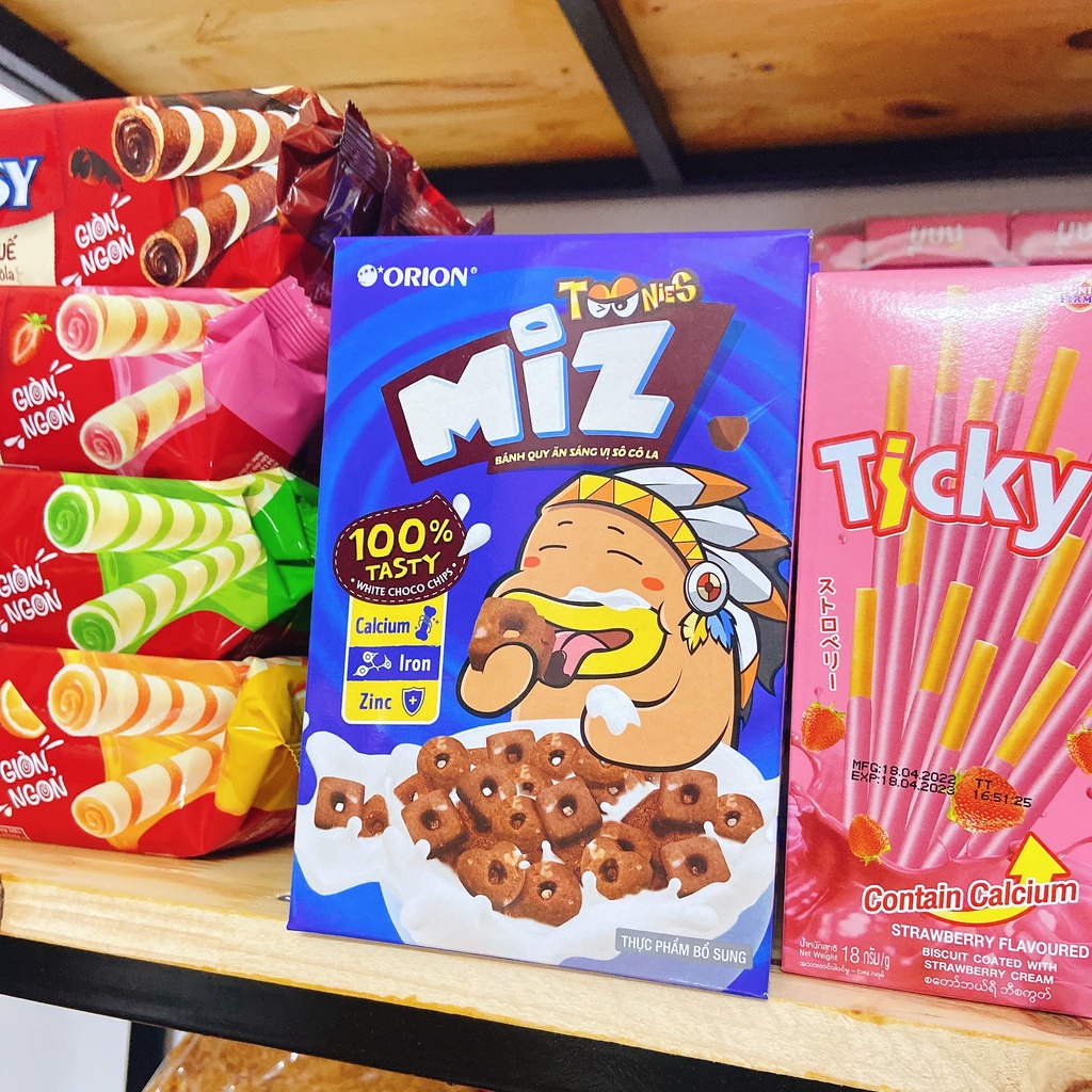Bánh quy ăn sáng vị socola Orion Toonies Miz 54g
