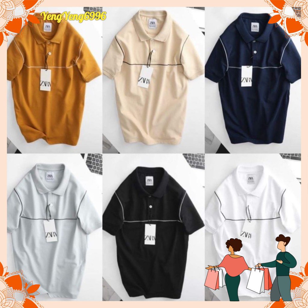 ANA16 ÁO POLO NAM PHỐI VIỀN CHỈ NGỰC VÀ VAI