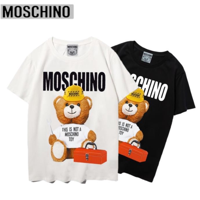 Áo Thun Tay Ngắn Cổ Tròn Dáng Rộng Chất Liệu cotton In Hình Gấu Dễ Thương Cho Cặp Đôi