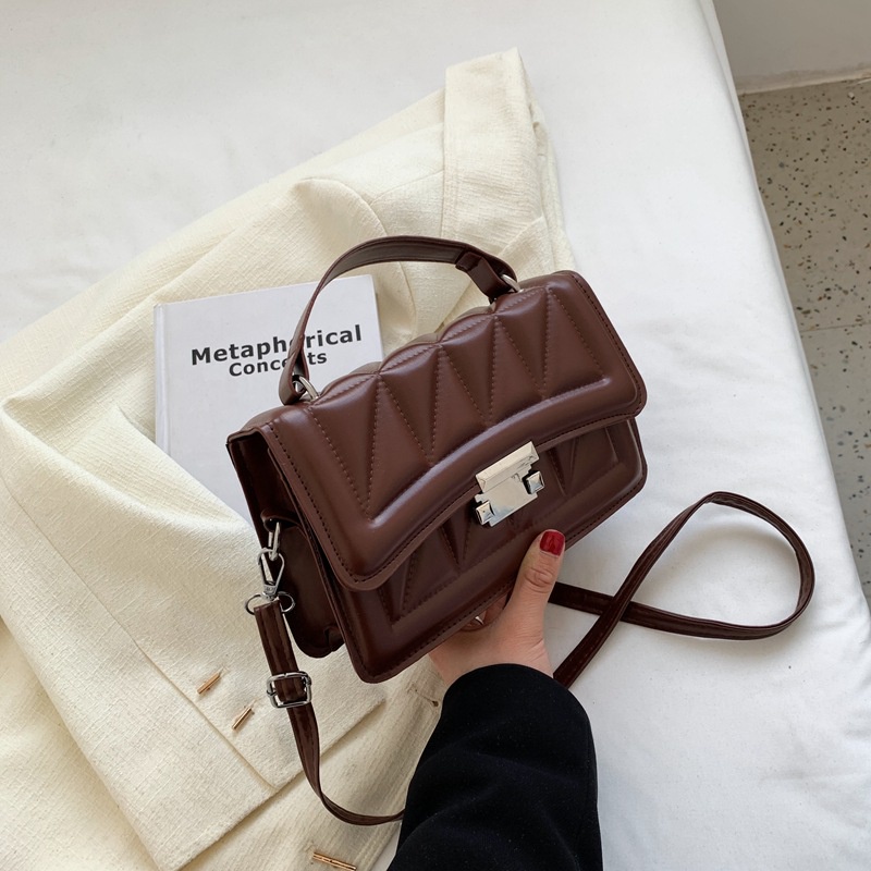 Túi Đeo Vai Hình Vuông Màu Trơn Phong Cách retro Thời Trang 2022 Cho Nữ