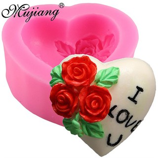 Khuôn Silicone Trái Tim Hoa Ilu