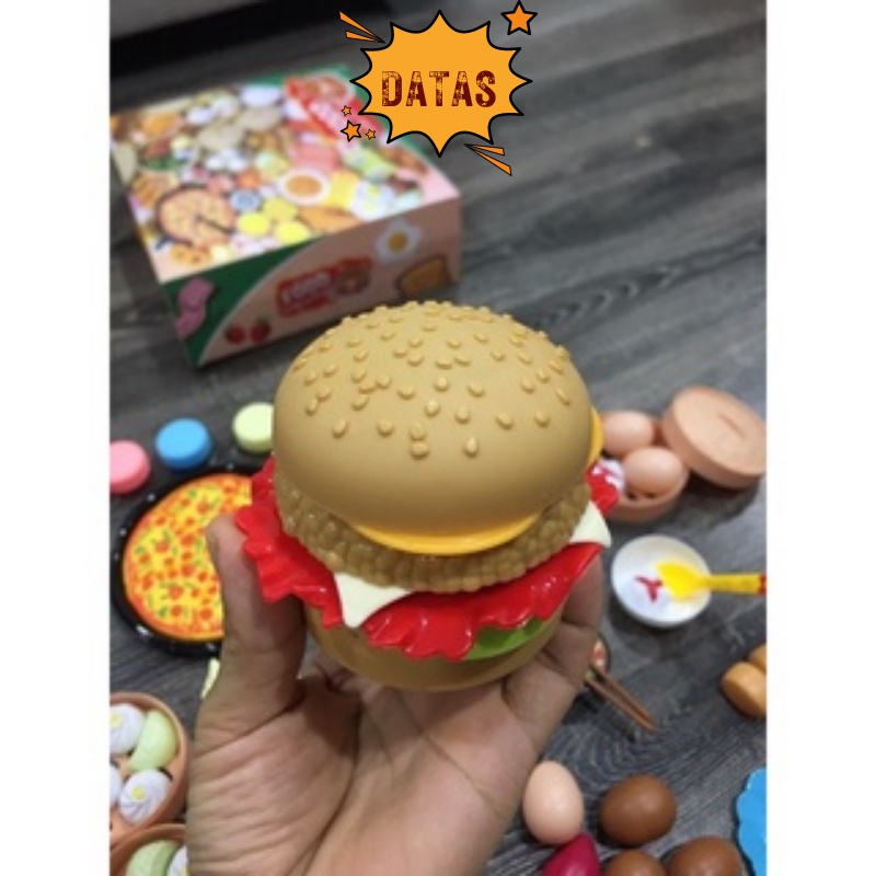 Đồ chơi nấu ăn cho bé Datas mô phỏng nhà bếp Bộ đồ chơi nhà bếp 88 món bánh bao, há cảo, bắp mô phỏng đầy đủ các món ăn