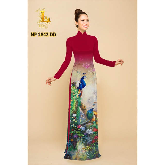 Vải Áo Dài Chim Công Đẹp