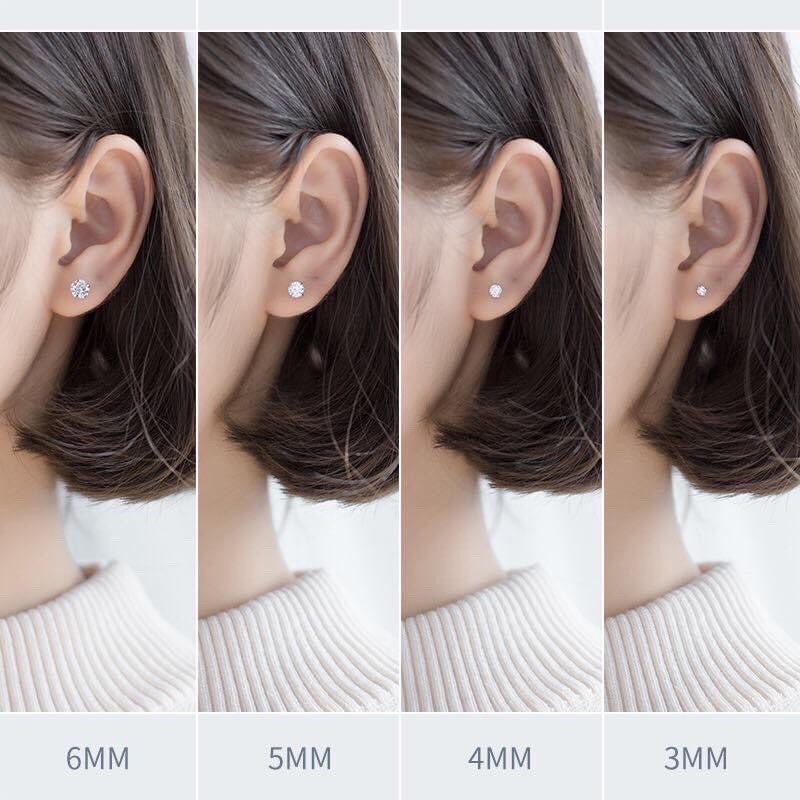 Nụ đá bạc ta, BÔng tai HOt HIT chưa từng hạ nhiệt, Cá tính Độc đáo nhiều màu sắc  Mainomi Shop Bạc Xinh