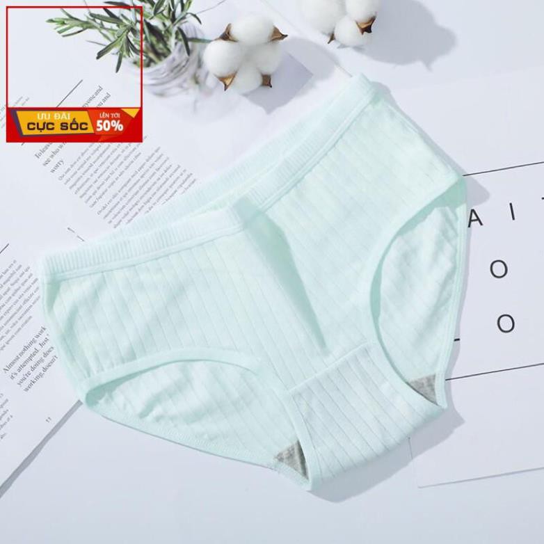 Quần Lót Cotton Tăm Gân Sọc Bản To Xuất Nhật