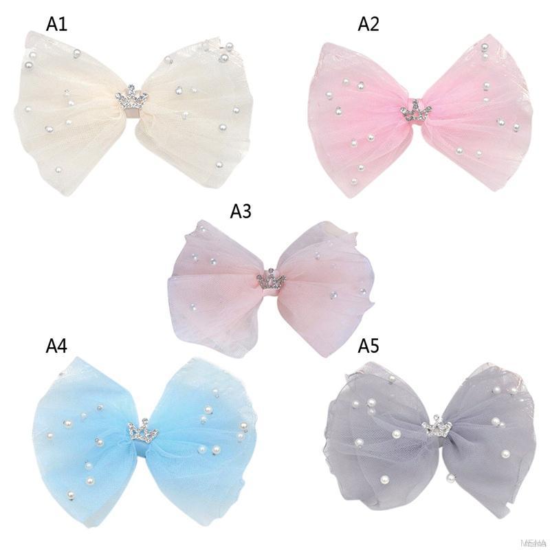 Kẹp tóc hình vương miện phối ren độc đáo cho bé gái