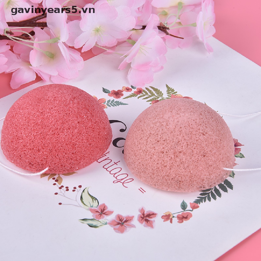 [Hàng mới về] Bông xốp trang điểm rửa mặt làm từ chất liệu Konjac tự nhiên