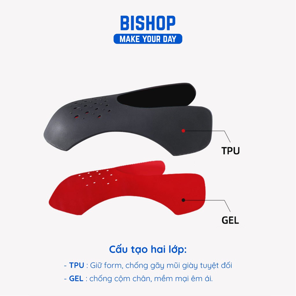Sneaker Shield Bảo Vệ Chống Gãy Mũi Giày Bishop Phiên Bản Mới Đệm Gel Khử Mùi