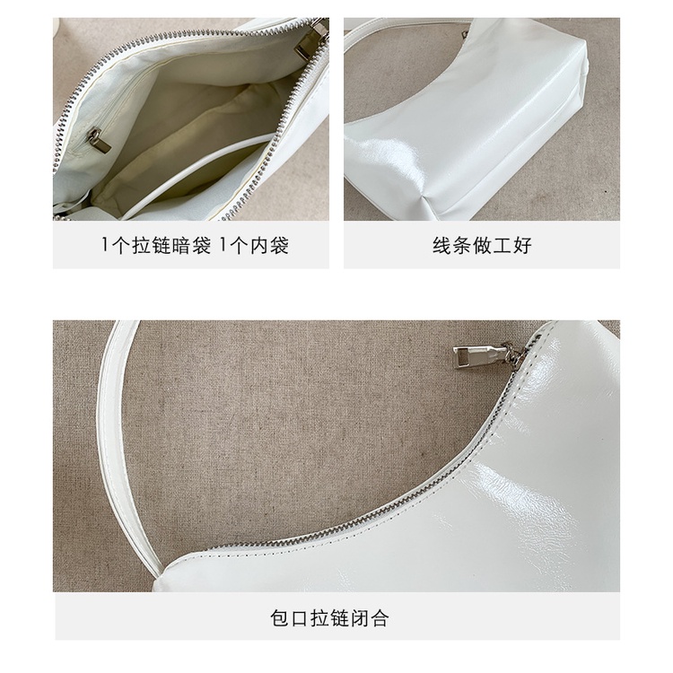 Túi Xách JASMIN NOIR Da PU Hình Bán Nguyệt Thiết Kế Đơn Giản Thời Trang Cho Nữ