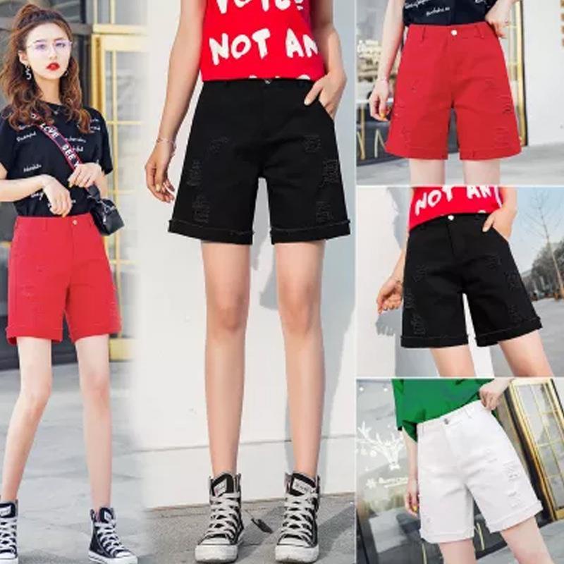 Quần Short denim Ống Rộng Thời Trang Mùa Hè Hàn Quốc 2022 Dành Cho Nữ