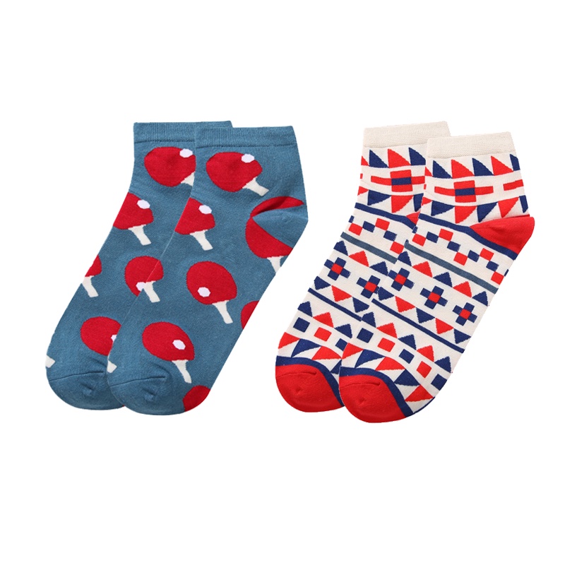 Take Talk Vớ Ngắn In Họa Tiết Động Vật Hoạt Hình Vui Nhộn Nhiều Màu Sắc Thoải Mái Kích Thước (35-40)