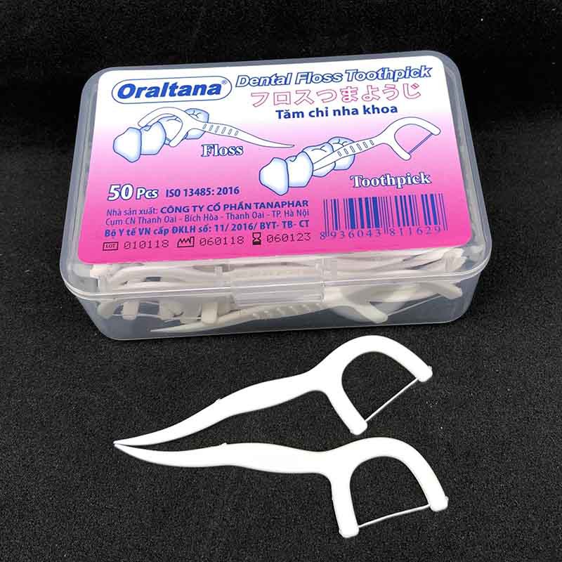 Tăm chỉ nha khoa Oraltana (Hộp 50 PCS)