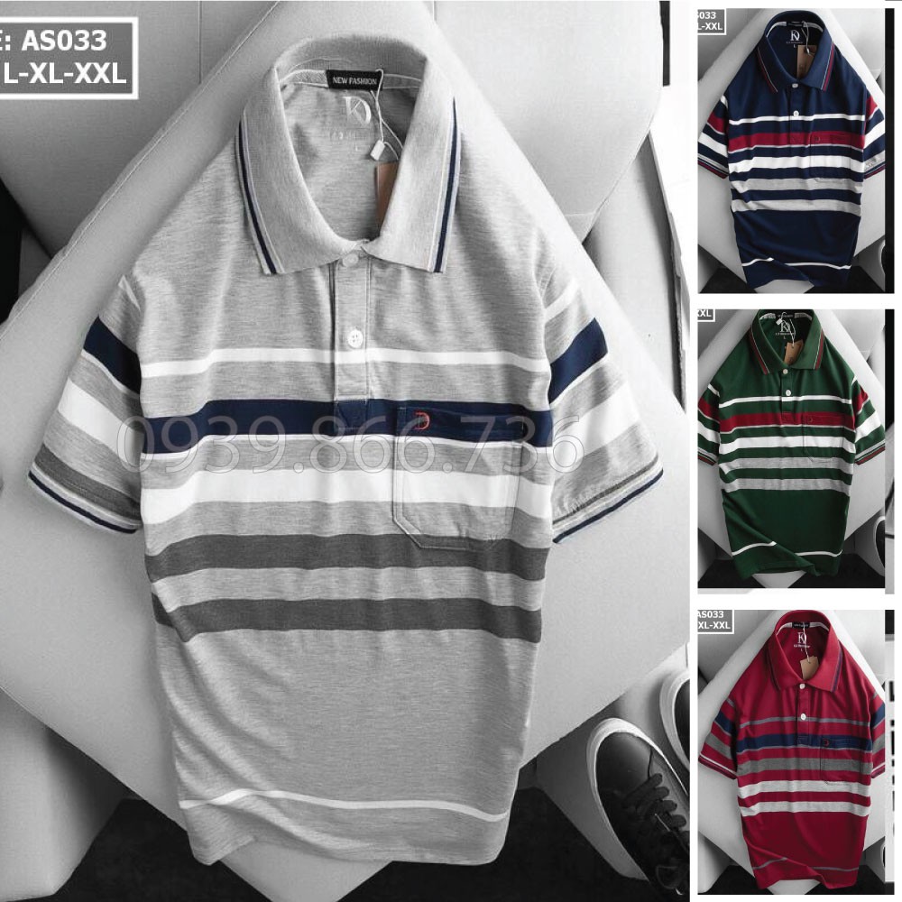 Áo polo thun nam trung niên có túi  vải cotton xuất xịn , from chuẩn lịch lãm nhiều màu- P015 | BigBuy360 - bigbuy360.vn