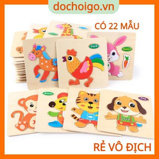 Bộ 5 Tranh Ghép Gỗ 3D Cho Bé