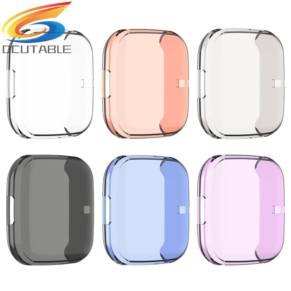 Ốp nhựa tpu trong suốt bảo vệ màn hình đồng hồ thông minh Fitbit Versa 2