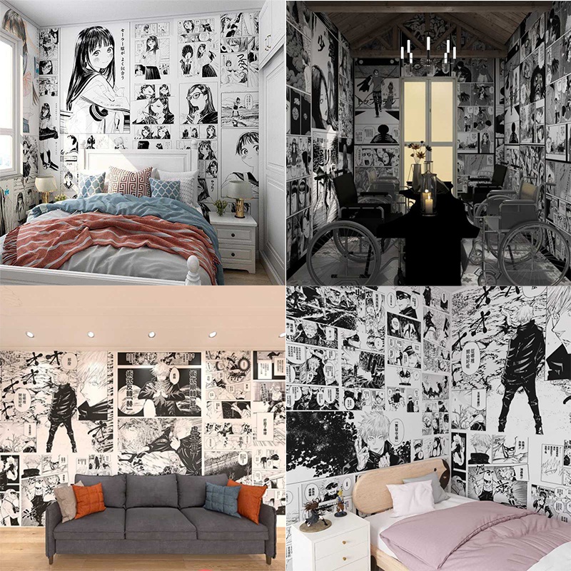 Giấy dán tường tự dính hình anime Nhật Bản phổ biến