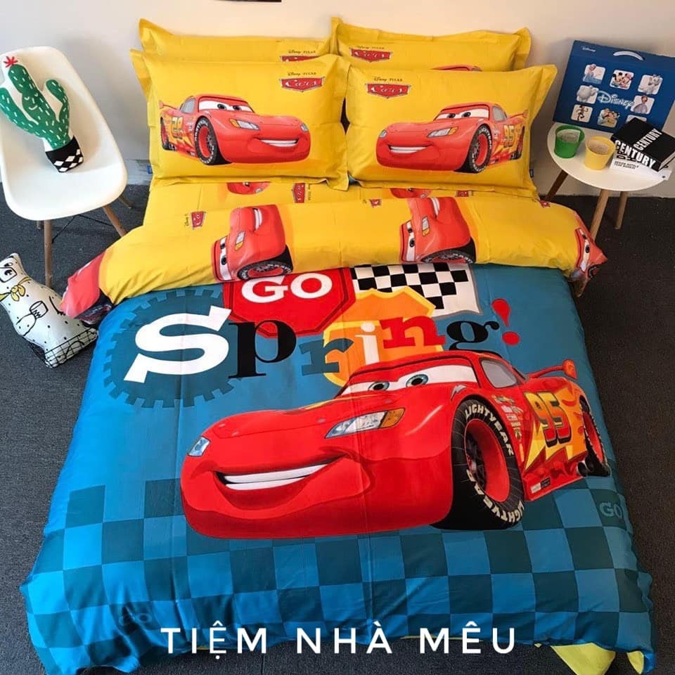 Set Chăn Ga Gối Cotton 4 Món  - Cotton 100%  DISNEY 5D Hoạt Hình Cao Cấp Cho Bé ( vol 1 )