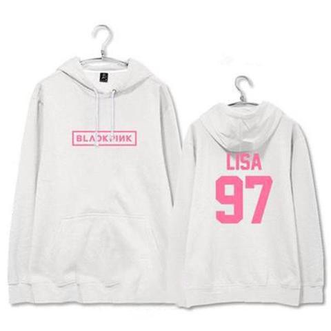 Áo hoodie Black Pink màu trắng đẹp nhất