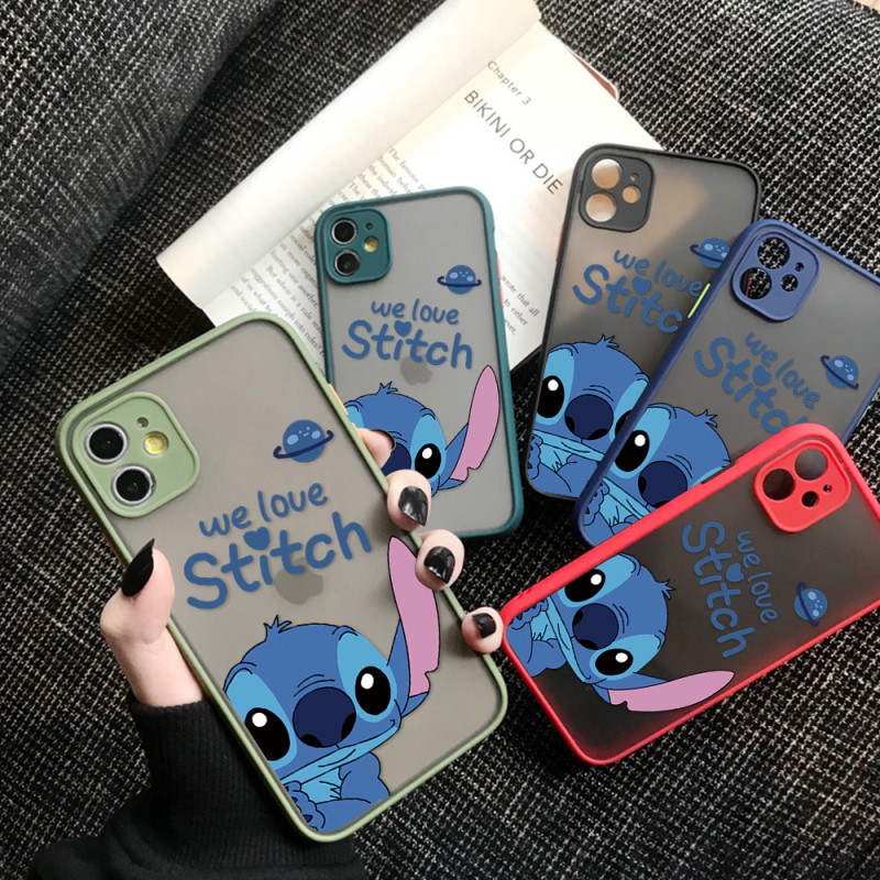 Ốp Điện Thoại Cứng Trong Suốt Nhám Họa Tiết Hoạt Hình stitch Cho infinix smart 5 case x657 x657c