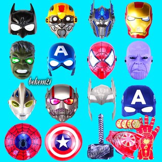 Mặt Nạ Siêu Nhân - Siêu Anh Hùng Người Nhện, Captian American, IronMan Có Đèn Led Vui Nhộn- Đồ Chơi Trung Thu