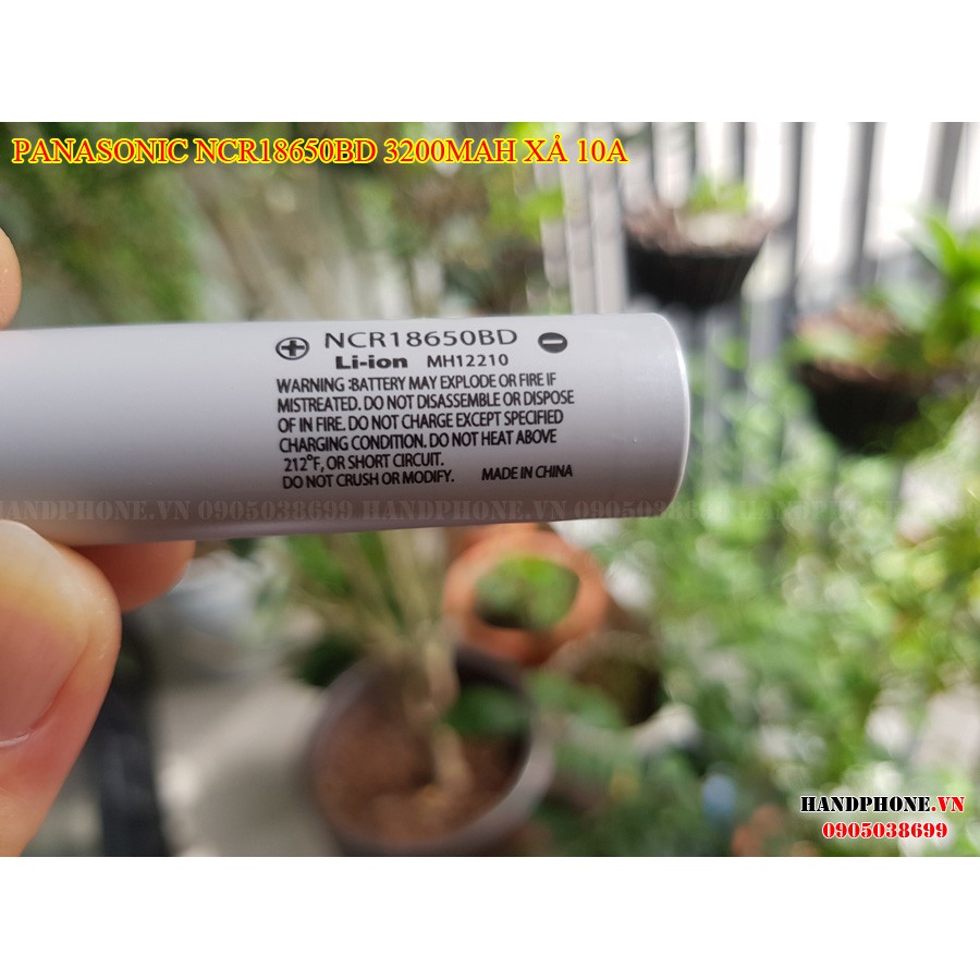 Pin Panasonic NCR18650BD 3200mAh Dòng Xả 10A mới 100% Chính Hãng, 18650