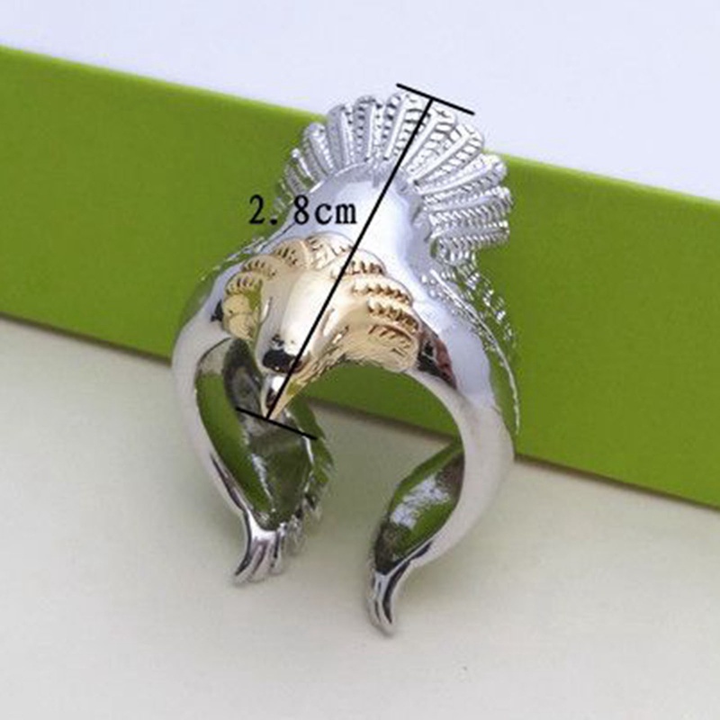 Nhẫn Hở Inox Hình Cánh Đại Bàng Phong Cách Vintage Thời Trang Cho Nam