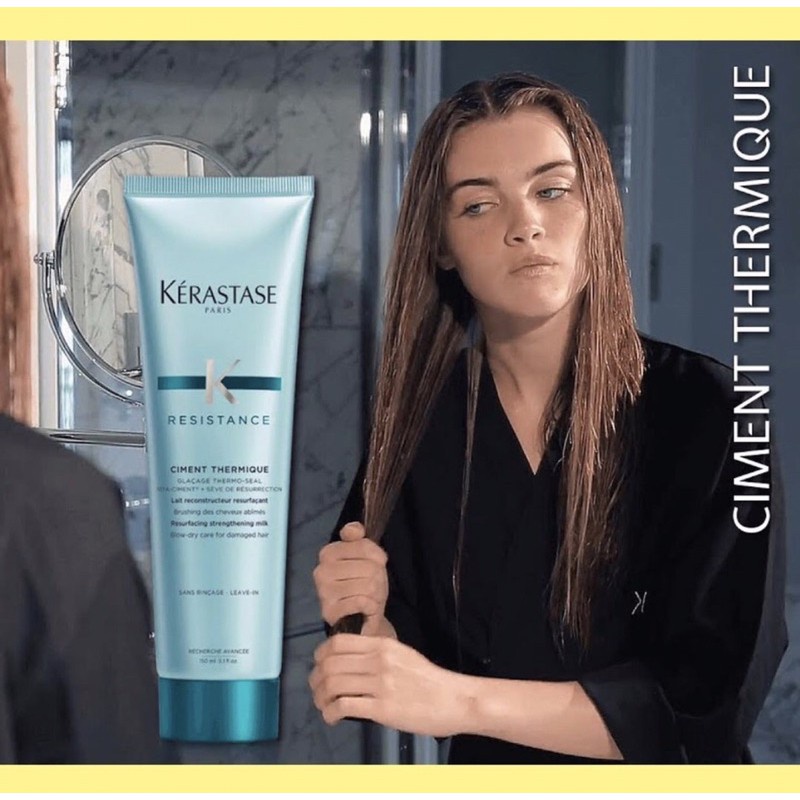 Kem xả khô phục hồi tóc hư tổn Kerastase Ciment Thermique 150ml