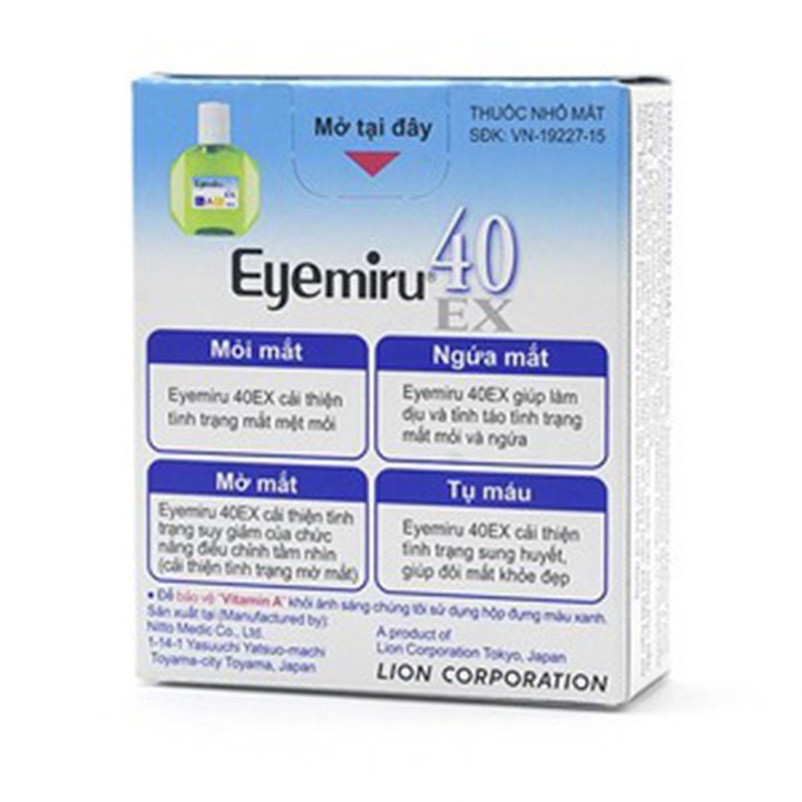 NHỎ MẮT EYEMIRU 40EX NHẬT BẢN DATE XA