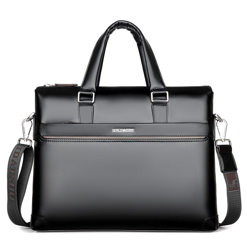 túi máy tính xách tay cho nữ Túi xách cặp da đựng laptop da bò công sở T03 - KT: 38x28x6cm (Nâu-Đen) | BigBuy360 - bigbuy360.vn