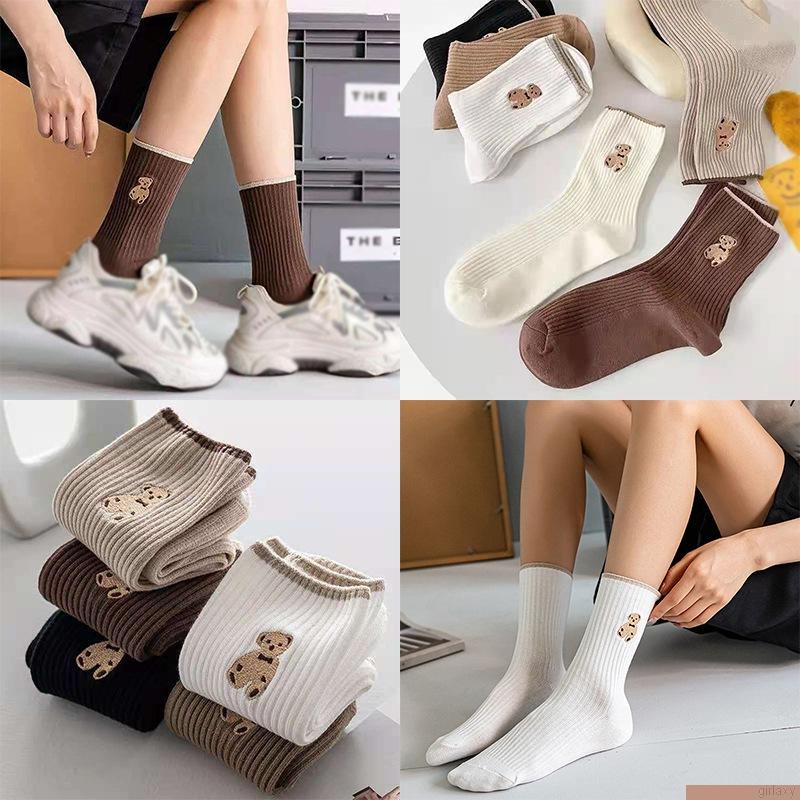 Vớ thoáng khí in họa tiết hoạt hình phong cách thời trang Hàn Quốc dành cho nữ