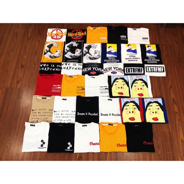 COMBO 9 ÁO THUN TAY LỠ ( đc chọn mẫu )