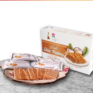 [HÀNG XUẤT KHẨU] Bánh dừa nướng hộp 180g (Baked Coconut Cracker 180g) Tâm Hữu Dũng