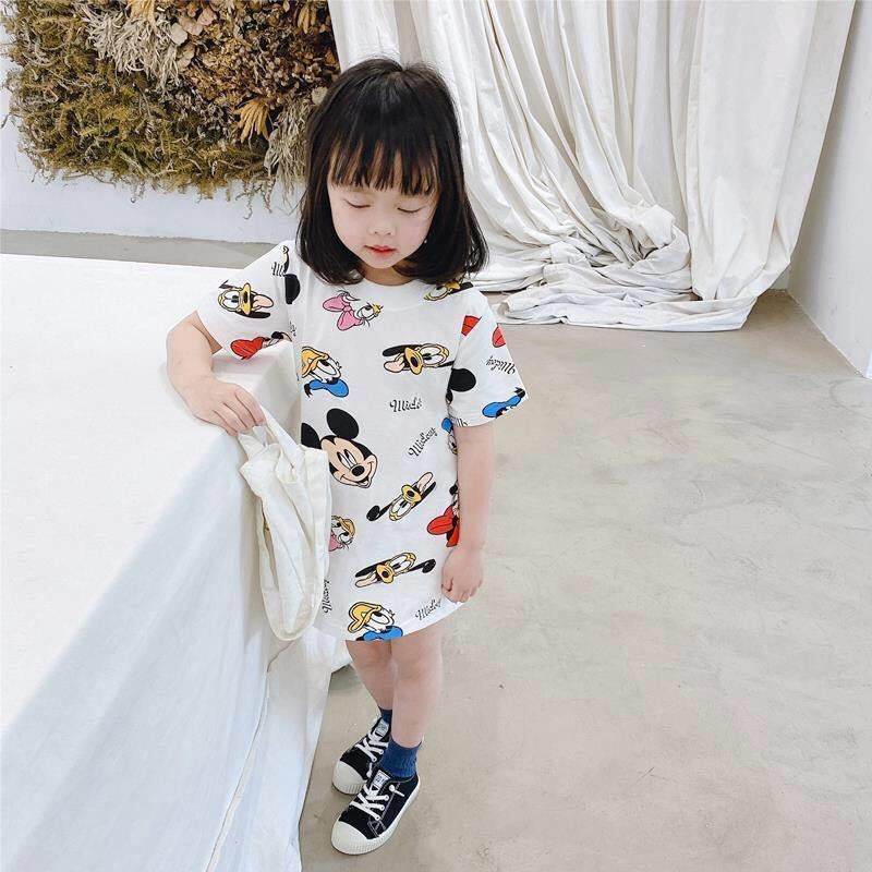 [Kacily]Đầm bé gái in hình Minnie dễ thương