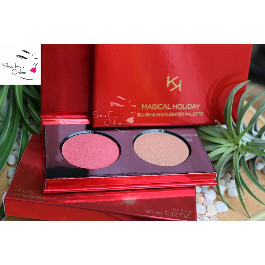 Phấn má Kiko ❤️FREESHIP❤️ Má hồng Kiko - Magical Holiday Blush &amp; Highlighter Palette 02 - Kiko Milano -Ý