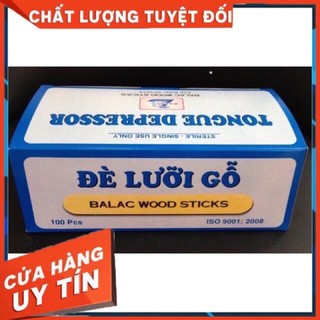 Que đè lưỡi gỗ hộp 100 que