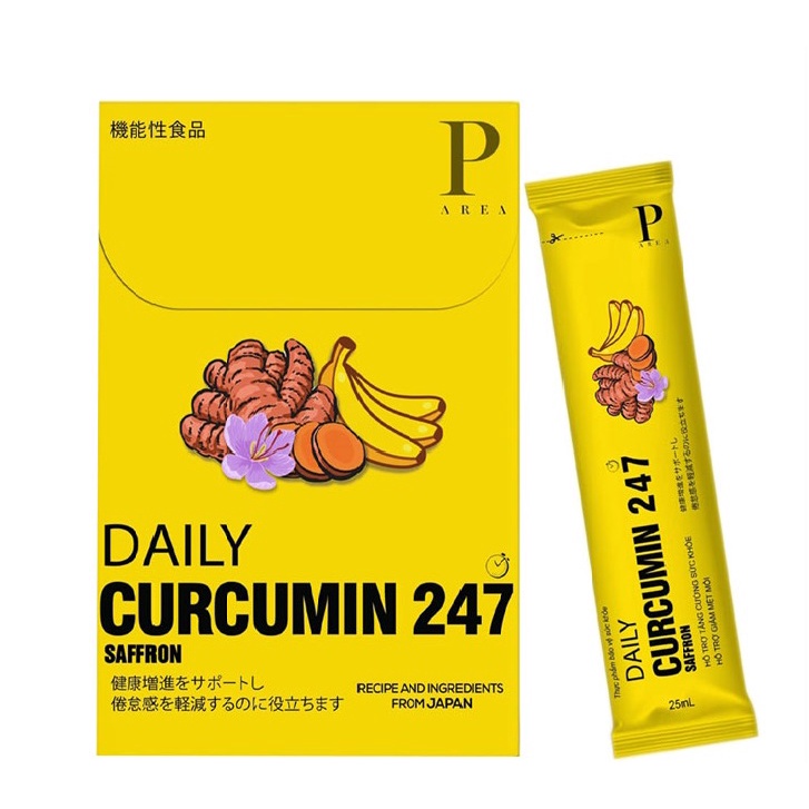 Thạch Nghệ Saffron Vị Chuối 247 Daily Curcumin Tăng Đề Kháng, Bổ Sung Dưỡng Chất